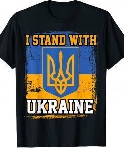 Ukrainian Lover Support Flag I Stand With Ukraine TShirt