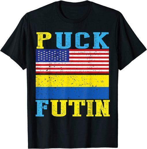 2022 Puck Futin Meme I Stand With Ukraine Ukrainian Lover support T-Shirt