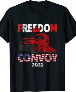 Canada Freedom Convoy 2022 Canadian Truckers Support flag Gift TShirt