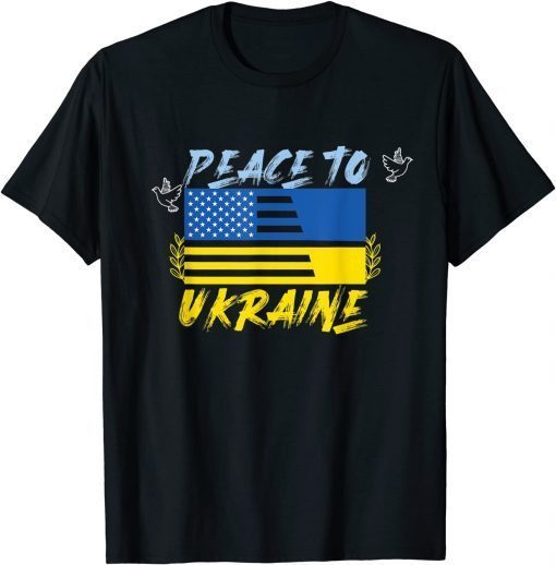 Official Peace to ukraine pride UKRAINIAN ROOTS, support ukraine flag TShirt