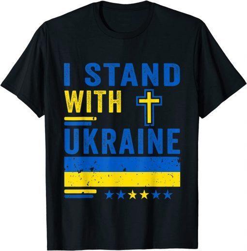 Ukrainian Flag I Stand With Ukraine Men,women and kids Tee Shirt
