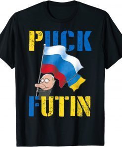 T-Shirt Puck Futin Meme I Stand With Ukraine Ukrainian Lover support 2022