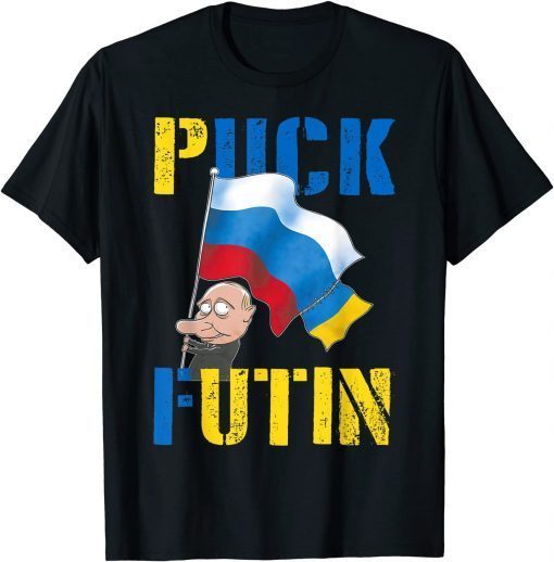 T-Shirt Puck Futin Meme I Stand With Ukraine Ukrainian Lover support 2022