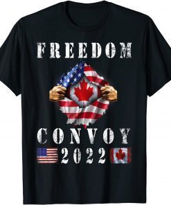 Funny Canada Freedom Convoy 2022 Canadian Truckers Support T-Shirt