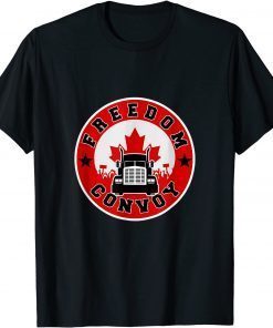 T-Shirt Canada Freedom Convoy 2022 Maple Leaf Canadian Truckers