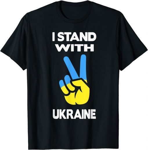 T-Shirt Support Ukraine I Stand With Ukraine Ukrainian Flag