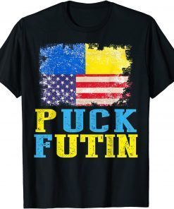 Classic Puck Futin Meme I Stand With Ukraine Ukrainian Lover support Shirt