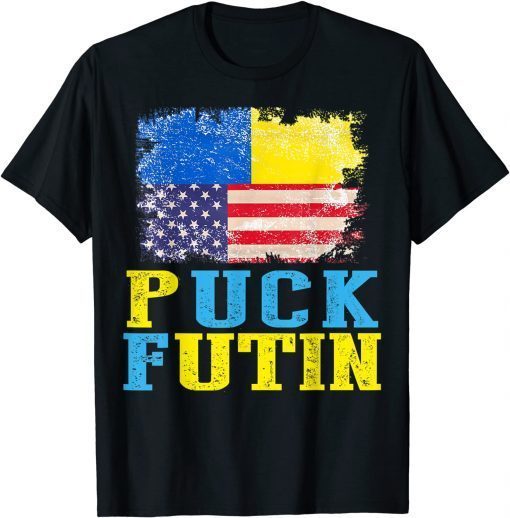 Classic Puck Futin Meme I Stand With Ukraine Ukrainian Lover support Shirt