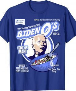 Classic Anti Biden Parody Biden O's Cereal Political Satire T-Shirt