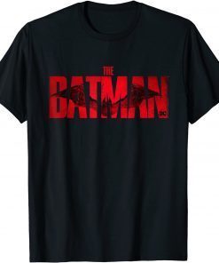 Funny The Batman Crimson Drawn Bat Logo T-Shirt