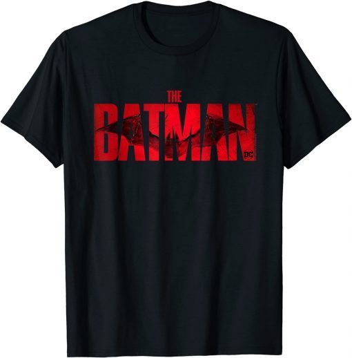 Funny The Batman Crimson Drawn Bat Logo T-Shirt