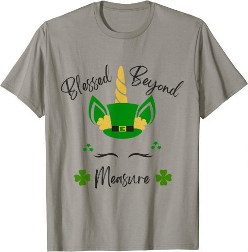 Official Blessed Beyond Measure, St Patrick's Day Unicorn T-Shirt