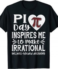 Buffalo Plaid Pi Symbol Pi Day Inspires Me Math Lover Funny Shirt