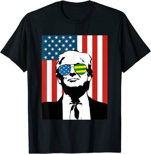 Classic Pro Donald Trump USA American Flag Ukraine Sunglasses Flag Tee Shirts