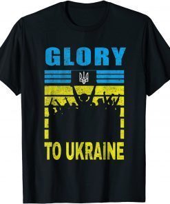 Classic Glory To Ukraine Stand With Ukraine Ukrainian Slava Ukraini T-Shirt
