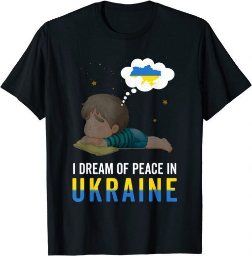 Official I Support Ukraine Flag for Kids and Toddlers Peace TShirt