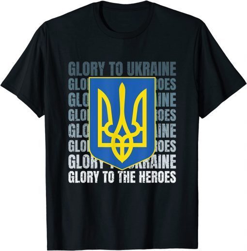 Classic Glory to Ukraine! Glory to the heroes! Tryzub Gerb Patriot TShirt