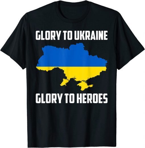 TShirt Glory To Ukraine Glory To Heroes Support Ukrainian People