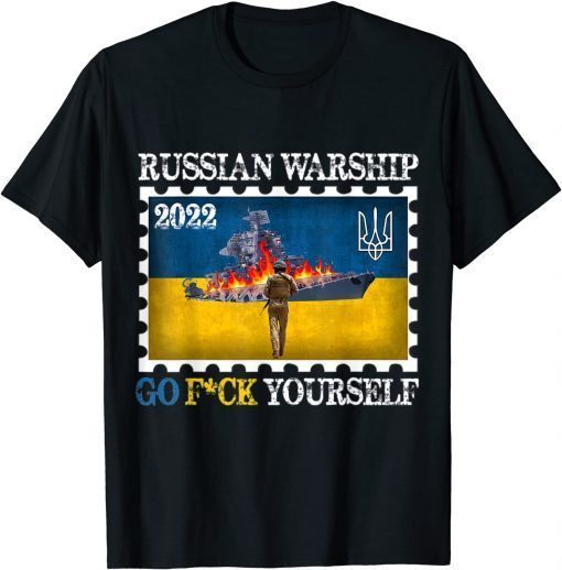 Vintage Ukraine Postage Stamp Flag Pride 2022 Retro Classic Shirt