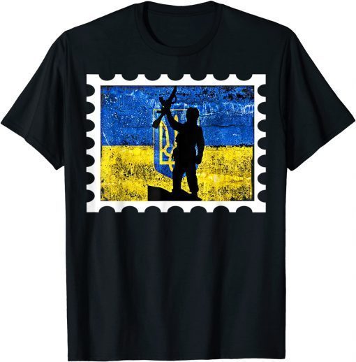 Vintage Ukraine Postage Stamp Flag Pride Classic T-Shirt