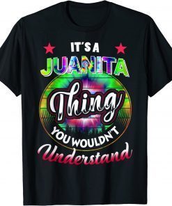 Tie Dye 60s 70s Hippie JUANITA Name T-Shirt