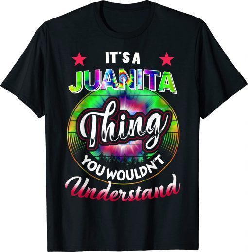 Tie Dye 60s 70s Hippie JUANITA Name T-Shirt