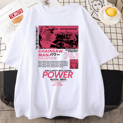 Power Devil Streetwear Chainsaw Man Shirts