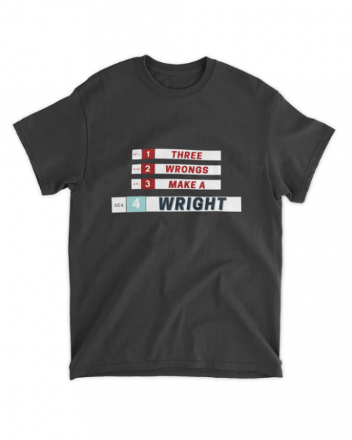 Seattle Kraken Three Wrongs Make A Wright T-Shirt