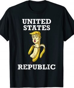 Trump 2024 Banana Biden Republic America Satire Republican T-Shirt