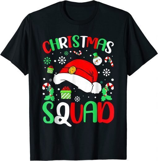 Christmas Squad Santa Hat Family Matching Pajama Xmas Classic T-Shirt