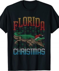 Ugly Christmas Sweater Alligator Reptile Florida Christmas Gift T-Shirt