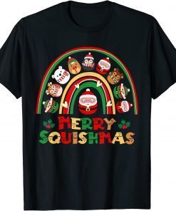 Rainbow Merry Squishmas Christmas Party Xmas Shirts