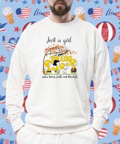 Just A Woman Who Loves Fall And Toledo Rockets Peanuts Cartoon Gift Shirt