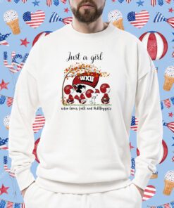 Just A Woman Who Loves Fall And Western Kentucky Hilltoppers Peanuts Cartoon Shirts