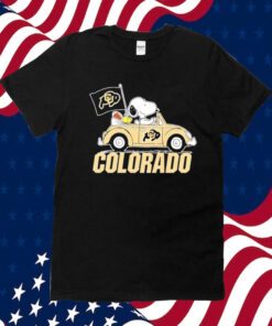 Snoopy And Woodstock Drive Car Colorado T Shirt
