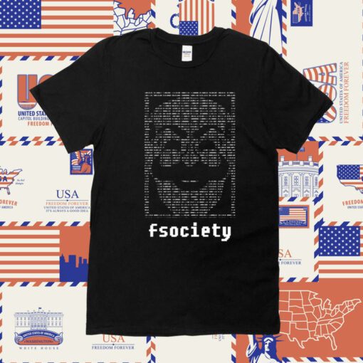 Fsociety Binary Code Mr Robot Tee Shirt