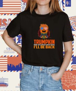 I'll Be Back Trumpkin Trump Halloween Party Costume 2024 Tee Premium Tee Shirt