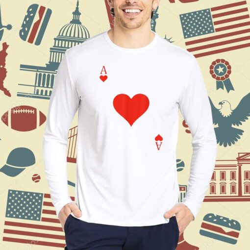 Ace of Hearts Costume Deck of Cards Playing Card Halloween T-Shirt