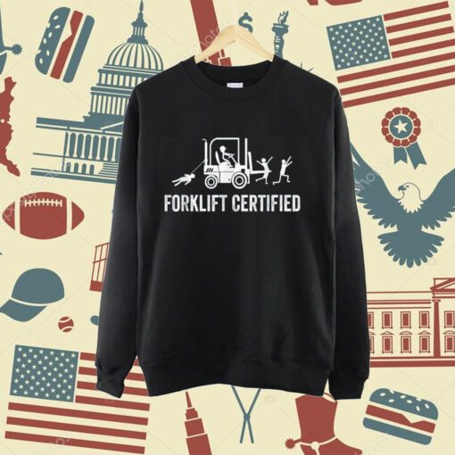 Introducing the Forklift Certified Shirt - the ultimate apparel for all the skilled and humorous forklift operators out there! This Funny Certified Forklift Operator T-Shirt is designed to showcase your expertise while adding a touch of lightheartedness to your workday. Crafted with the utmost care, this shirt is made from high-quality, breathable fabric that ensures comfort throughout your busy shifts. Its durable construction guarantees long-lasting wear, making it the perfect addition to your work wardrobe. Featuring a bold and eye-catching design, this shirt proudly displays the words "Forklift Certified" in vibrant colors, instantly grabbing attention and sparking conversations. The humorous twist adds a playful element to your attire, allowing you to showcase your professionalism with a touch of wit. Not only does this shirt make a statement, but it also offers practical benefits. The relaxed fit ensures unrestricted movement, allowing you to maneuver your forklift with ease and precision. The soft fabric prevents irritation, ensuring you stay comfortable even during extended hours of operation. But the value of this shirt extends beyond its physical attributes. It serves as a badge of honor, symbolizing your expertise and dedication to your craft. It creates a sense of camaraderie among fellow forklift operators, sparking conversations and fostering a positive work environment. Whether you're wearing it on the job or during your downtime, this Forklift Certified Shirt is a conversation starter that brings a smile to everyone's face. It's the perfect gift for yourself or your favorite forklift operator, adding a touch of humor and personality to their everyday work attire. Elevate your forklift game and let your sense of humor shine with the Forklift Certified Shirt. Order yours today and join the ranks of proud forklift operators who know how to get the job done with a smile!