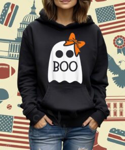 Ghost With Bow Boo Funny Halloween Costume Toddler Novelty T-Shirt