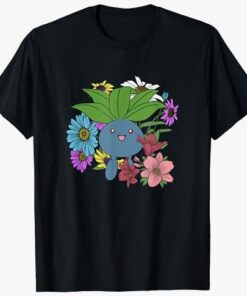 Pokémon Cute Oddish Among The Flowers Portrait T-Shirt