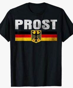 Oktoberfest PROST German Coat of Arms Flag Banner Vintage T-Shirt