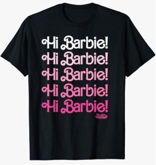 Barbie The Movie - Hi Barbie Stacked T-Shirt