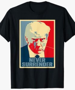 Mug Shot T Shirt, Vintage Never Surrender 2024 T-Shirt