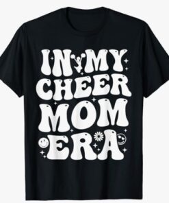 In My Cheer Mom Era Retro Groovy Cheerleading Mom For Womens T-Shirt