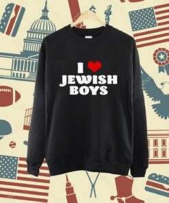 I Love Jewish Boys Red Heart Hanukkah T-Shirt