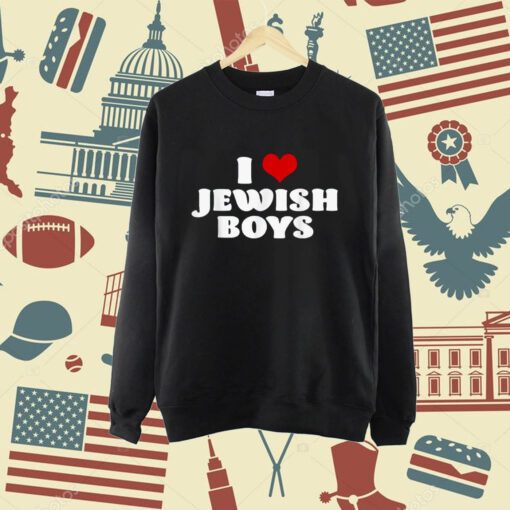 I Love Jewish Boys Red Heart Hanukkah T-Shirt