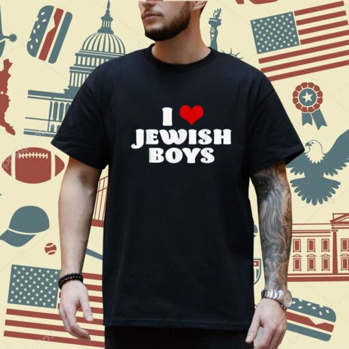 I Love Jewish Boys Red Heart Hanukkah T-Shirt