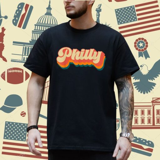 Introducing the Retro Philly Philadelphia T-Shirt, a must-have for all lovers of the City of Brotherly Love! This iconic t-shirt captures the essence of Philadelphia's rich history and vibrant culture, making it the perfect addition to your wardrobe. Crafted with meticulous attention to detail, this t-shirt showcases a retro-inspired design that pays homage to the city's iconic landmarks and symbols. From the Liberty Bell to the famous LOVE sculpture, each element is intricately woven into the fabric, creating a visually stunning and nostalgic piece of art. Made from premium quality, ultra-soft cotton, the Retro Philly Philadelphia T-Shirt offers unparalleled comfort and durability. Its breathable fabric ensures a cool and comfortable fit, making it ideal for everyday wear or special occasions. Whether you're exploring the city streets or relaxing with friends, this t-shirt will keep you feeling stylish and at ease. But the Retro Philly Philadelphia T-Shirt is more than just a fashion statement. It's a symbol of pride and connection to the city that holds a special place in your heart. By wearing this t-shirt, you become part of a community of passionate Philadelphians, united by their love for their hometown. Not only does this t-shirt offer style and comfort, but it also serves as a conversation starter. Imagine the stories and memories that will be shared as others recognize the iconic landmarks on your shirt. It's a fantastic way to connect with fellow Philadelphians or spark curiosity in those who have yet to experience the magic of this incredible city. With its timeless design and exceptional quality, the Retro Philly Philadelphia T-Shirt is a true value for any customer. It's a versatile piece that can be dressed up or down, allowing you to effortlessly express your love for Philadelphia in any setting. Whether you're a lifelong resident, a proud transplant, or simply a fan of this remarkable city, this t-shirt is a must-have addition to your collection. In summary, the Retro Philly Philadelphia T-Shirt is more than just a piece of clothing; it's a symbol of pride, a conversation starter, and a connection to the vibrant spirit of Philadelphia. Embrace the nostalgia, celebrate the landmarks, and wear your love for the City of Brotherly Love with pride. Get your Retro Philly Philadelphia T-Shirt today and let your passion for Philadelphia shine!