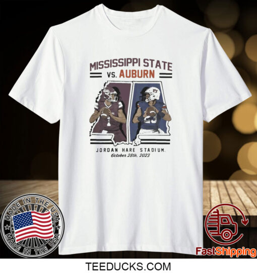 MississippI State Bulldogs Vs Auburn Tigers 2023 Game Day Matchup Tee Shirt